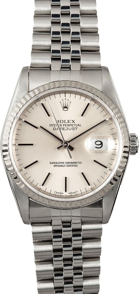 rolex 16234 silver dial jubilee|Rolex datejust with jubilee bracelet.